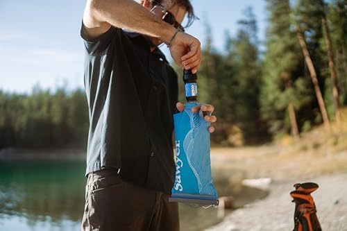 Sawyer Squeeze Water Filtration System, Cnoc Premium 2 Liter Bladder, Blue - Image 5