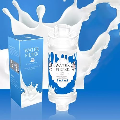 Vitamin C Shower Head Filter for Hard Water Filter Shower Aromatherapy Replacement Cartridge Bathroom Accessories Remove Chlorine Fluoride Heavy Metals Improves Skin Condition Protects Hair Milk - Image 3