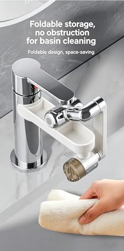 1080° Sink Faucet Aerator Extension Swivel Faucet Extender for Toddlers, 4 Sprayer Modes Rotatable Bathroom Kitchen Head Replacement Tap Attachment with Filter - Image 6