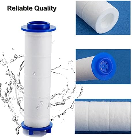 12 Pack PP Cotton Replacement Filter Cartridges with Cleaning Towel, Compatible with High Pressure Turbo Vortex Handheld Shower Heads - Image 4