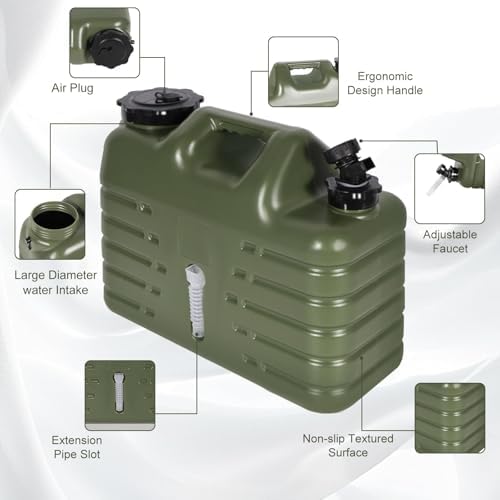REDCAMP 4 Gallon/15L Portable Water Container with Spigot, Green - Image 2