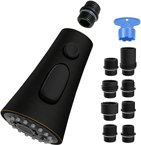 Universal Kitchen Faucet Head, 3 Modes, 15 Adapter Kit, Oil Rubbed Bronze by Greatcomfortathome