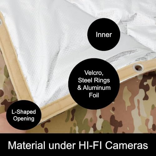 King Mills 5 Layer Sprinkler Covers, L-Shaped Opening Backflow Covers for Winter Freeze and Intense Sun Protection. Outdoor Pipe Insulation Cover. Sand Camo. 24x30in - Image 6