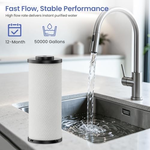 Radial Flow Carbon Block 20-Micron Cartridge filter Replacement Compatible with Watts Premier OneFlow Plus Whole House System Up to 50,000 Gallons 1 Pack - Image 4