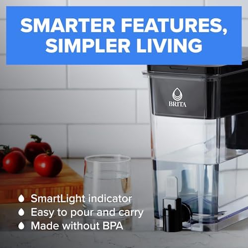 Brita XL 27 Cup Water Filter Pitcher, 1 Brita Plus Filter, Ultramax, Black - Image 5