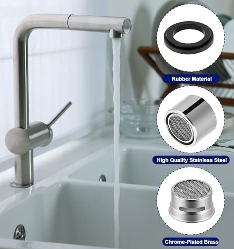 4PCS Kitchen Faucet Aerator, 15/16" & 55/64" Bathroom Sink Aerator - Image 3