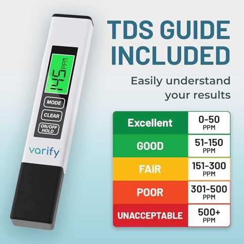 Varify TDS Meter Digital Water Tester for Drinking Water Instant 4in1 Test - Image 4