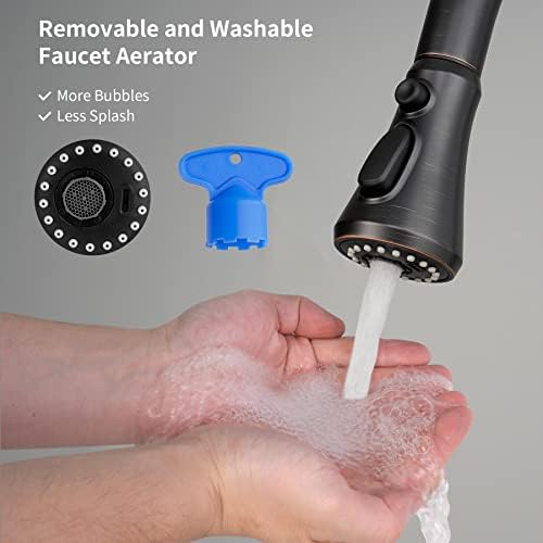 Hibbent Pull Down Spray Head for Kitchen Faucet, 3-Function Sink Nozzle - Image 3