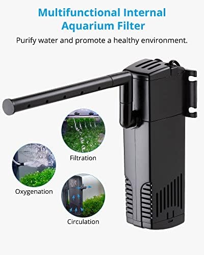 NICREW Internal Aquarium Filter for Fish Tank up to 40 Gallons, 185 GPH - Image 2