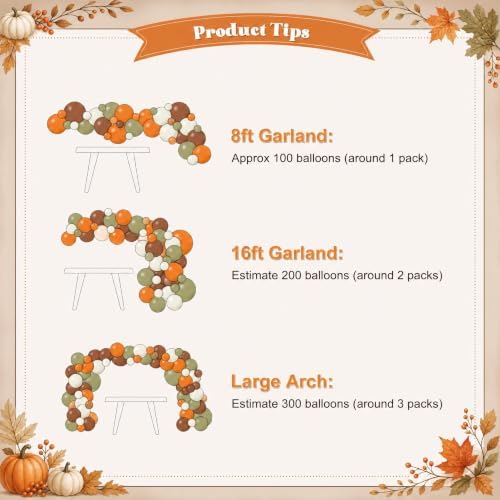 Green Fall Balloon Arch Kit for Autumn Thanksgiving Party Decorations - Image 7