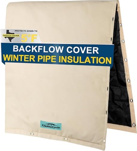 Insulated Backflow Preventer Cover, 16" W x 20" H, Khaki by CholilaCover