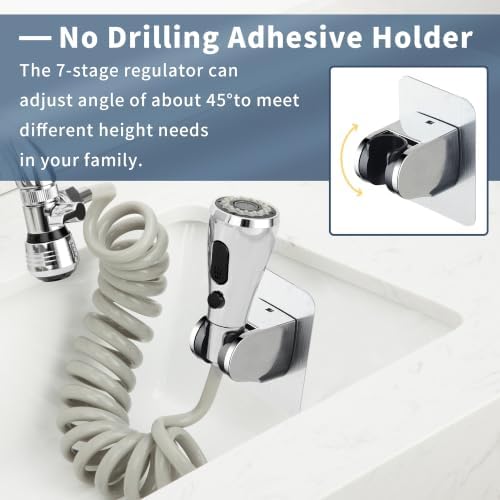 CECEFIN Kitchen Sink Sprayer Hose Attachment for Faucet, 79" Recoil Hose - Image 4