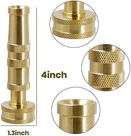 Ustope Garden Hose Nozzle, High Pressure Water Hose Nozzle Sprayer Head,fits 3/4” Garden Hose Thread,for Lawn & Garden,Washing Cars,Watering Garden,Cleaning,Showering Dogs&Pets（Brass）, AD-05 - Image 5