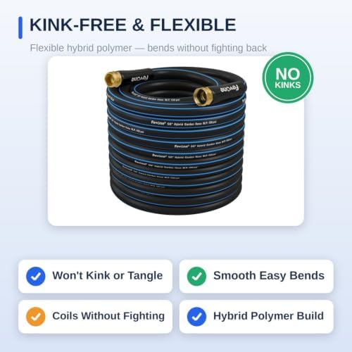 FEVONE Kink Free Garden Hose 25 ft, Heavy Duty Water Hose - Image 4