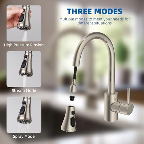 Hibbent NSF/ANSI/CAN 61 & 372 Certified Pull Down Kitchen Faucet Head - Image 2