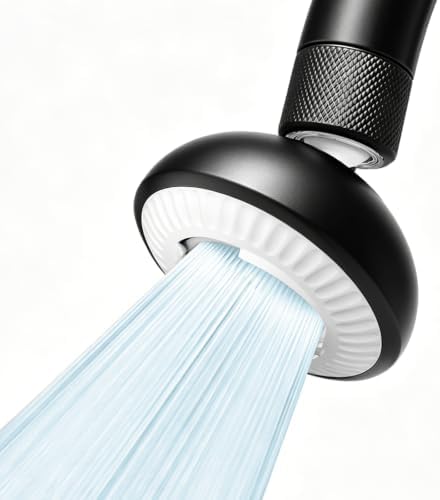 Kitchen Faucet Sprayer Attachment, Anti-Splash 3-Mode Swivel Faucet Extender with Wide Spray Area, 360° Rotating Faucet Aerator, Faucet Head Replacement for Kitchen (Black) by Unknown