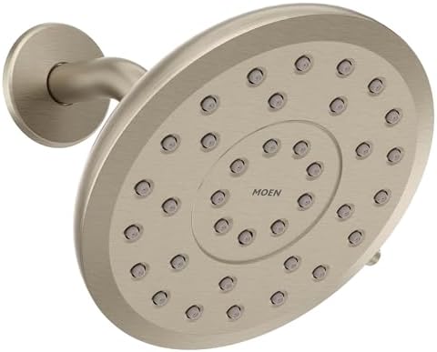 Moen Verso Eco-Performance Infiniti Dial Round Rain Shower Head, 7-Inch Diameter Spray Head, Brushed Nickel, 220R7EPBN by Unknown