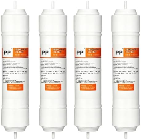 4 Count 11x2.5 Inch Polypropylene Sediment Filter, 1/4" Quick Fit Straight Rod Design,for Whole House Reverse Osmosis,Water Purification System & Ice Maker(3/8 Inch Fitting) by Unknown