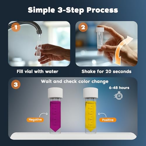 Watersafe® Bacteria Water Test Kit – USA-Made – Results as Fast as 6 Hours – Detects Coliform (Inc. E. coli) & Non-Coliform Bacteria in Drinking, Well & Tap Water – Lab-Quality Testing – 12 Pack - Image 3