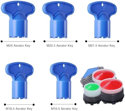 12 Pieces Moen Aerator Faucet Replacement for Sink and 5 Pieces Faucet Aerator Key Wrenches Removal Tool for Bathroom or Kitchen Sink - Image 3