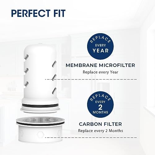 MARRIOTTO Pitcher Filters Compatible with LifeStraw, Carbon+Ion 1+6 - Image 4