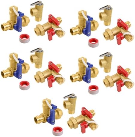 5-Set GUOFIS Tankless Water Heater Service Valve Kit,FIPx Press(TOOL055-5) by GUOFIS