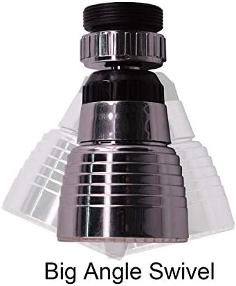 2 Package Swivel 3-Color Temperature Sensitive LED Water Faucet Light Water Stream Color Changing Faucet Tap Sink Faucet for Kitchen and Bathroom - Image 2