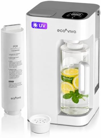 Mate 3 UV Reverse Osmosis Water Filter Countertop, No Installation Purifier by ECOVIVAWATER