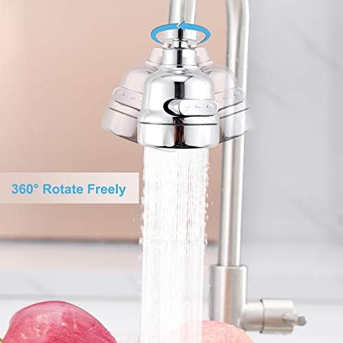 Faucet Sprayer Attachment, Rotate Swivel Water Saving Tap Aerator - Image 4