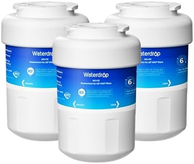 Waterdrop WD-F13 Refrigerator Water Filter Replacement for GE® MWF®, 3 Pack by Waterdrop