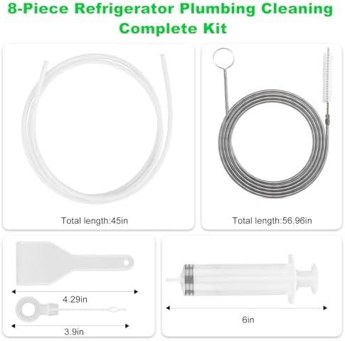8 PCS Refrigerator Drain Cleaning Tool - Fridge Water Line Cleaner Kit - Image 4
