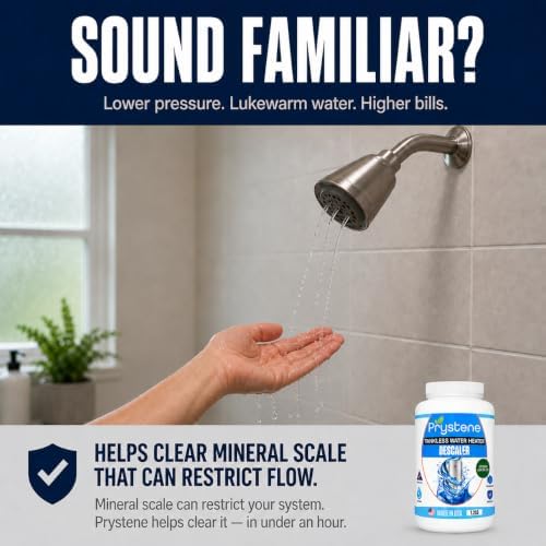 Tankless Water Heater Descaler - Professional Powder Cleaner (1.2 lbs) - Removes Limescale & Restores Efficiency - Compatible with Rinnai, Rheem, Navien, Noritz - Food Grade, Made in USA - Image 3