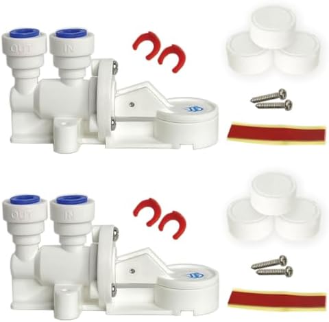 Automatic Water Shut Off Valve Leak Detector, Leak Stop Valve, Water Protection for Reverse Osmosis or Under Sink Water Filter System - Auto Shut Off Device to Prevent Leaks (2-Pack) by FiltrationWarehouse