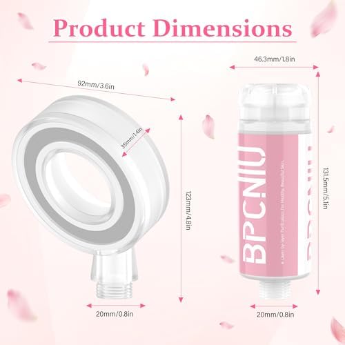 Aromatherapy Shower Head with Handheld – Filtered High Pressure Spa Shower for Softer Skin & Hair, Hard Water Filter with Woody Cedar Scent(rose) - Image 5