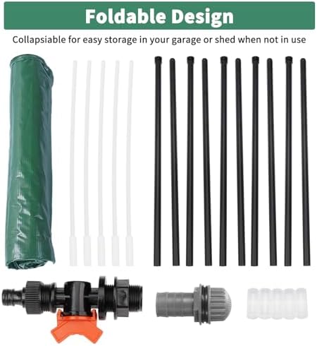 50 Gallon Collapsible Rain Barrel, Portable Rain Water Collection Barrel, Rainwater Collection System with Spigots and Overflow Kit, Rain Barrels to Collect Rainwater from Gutter for Garden - Image 7