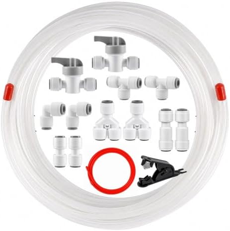 ilauke NSF Certified 1/4 inch O.D. Refrigerator Water Line Kit 32.8FT by Visittheilauke