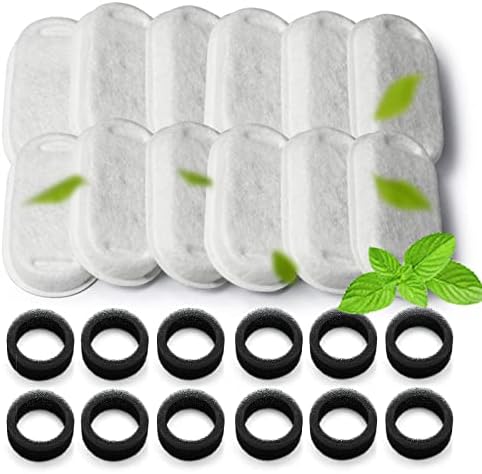Cat Water Fountain Filter 24Pcs Fit 101oz/3L Stainless Steel Pet Fountain by KANCHOU