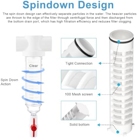 2" 100 Mesh Spin-Down Sediment Filter for Rusco Vu-Flow - Image 6