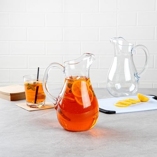 Restaurantware 57 oz Clear Polycarbonate Water Pitchers, 9 1/2 In, 6 Ct - Image 4