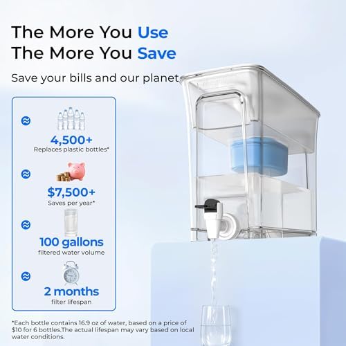 Waterdrop WFD-40W-L-A Water Filter Dispenser, Alkaline Filtration, White - Image 6
