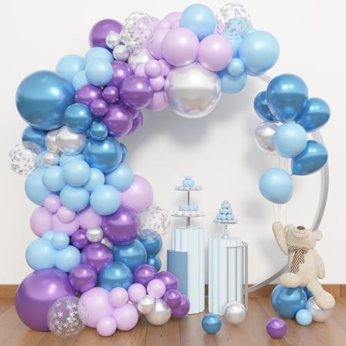 Amandir 153pcs Blue Purple Balloon Garland Arch Kit Different Sizes - Image 5
