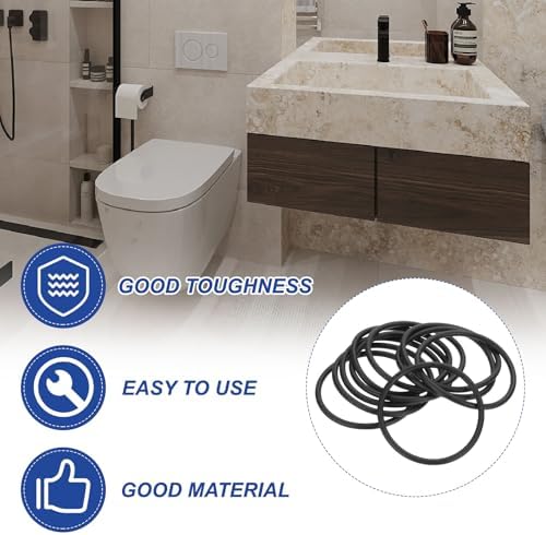 PATIKIL Silicone O Rings, 10 Pcs 2" OD 1.8" ID 0.12" Width Sealing O Ring Gasket Washers for Bathroom Sink Compressor Valves Pipe Hose Repair, Black (52x45.8x3.1mm) - Image 4