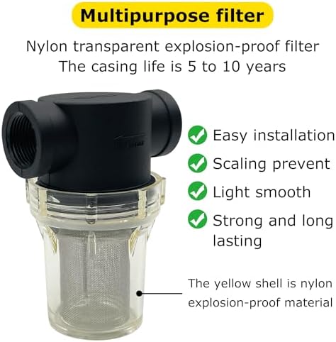 1/2" Female NPT in-Line Strainer with 40 mesh Stainless Steel Filter Screen (1/2“ 40 Mesh) - Image 3