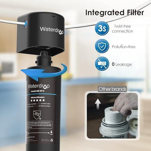 Waterdrop 10UB-B Under Sink Water Filter System with Dedicated Black Faucet - Image 6