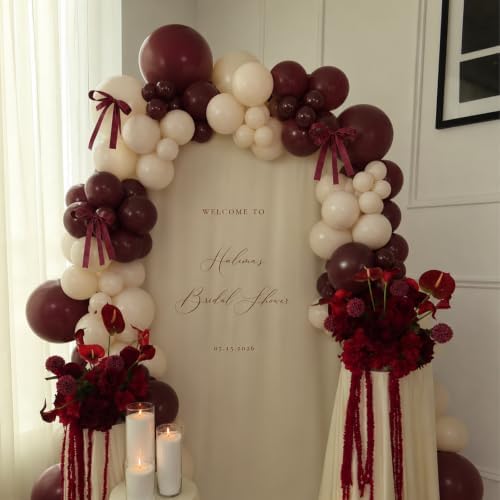 Burgundy White Balloon Arch Kit for Wine Birthday Party Supplies - Image 7