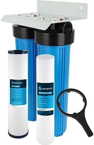 SpiroPure SP-WH200 2-Stage Whole House Water Filter - Sediment and Carbon by SpiroPure