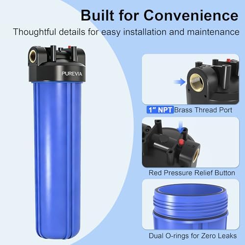 PWB20 Whole House Water Filter Housing Blue Fits 20” x 4.5” Big Filters - Image 3