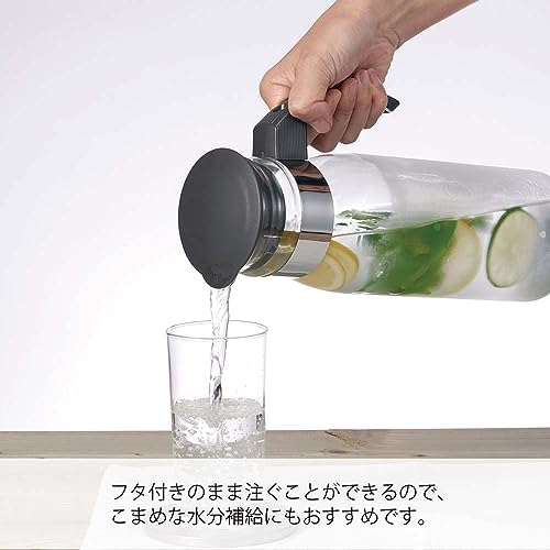Hario Slim Water Jug, 1400ml, Grey - Image 4