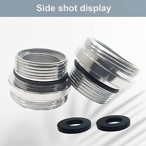 2Pcs Brass Faucet Adapter Kit,Connect Garden Hose,Standard Hose via Diverter,Male & Female Faucet Adapter for Sink Faucets- (Chrome Finished TJCAD3) - Image 3