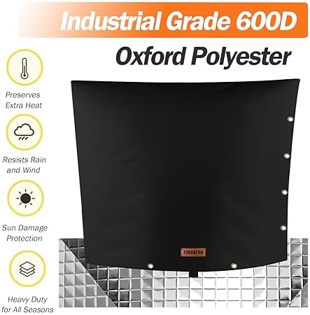 TOHONFOO 2-Way Open Backflow Preventer Pipe Cover Outside, 30"Wx24"H, Black - Image 5